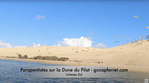 Dune du Pilat avec des parapentistes-p2400