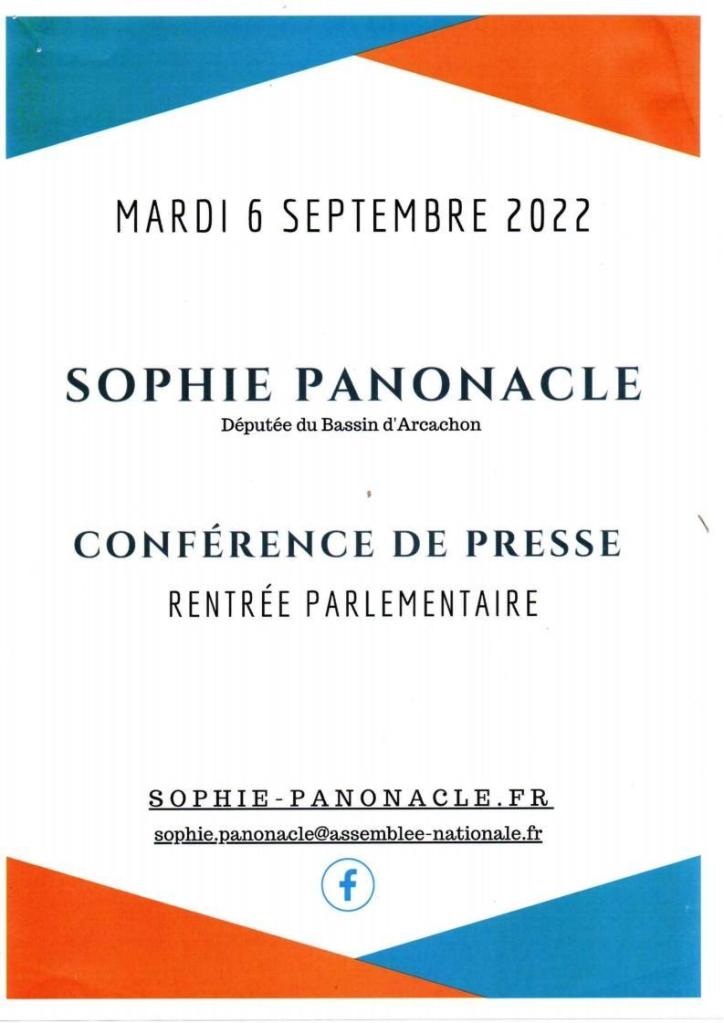 rentrée parlementaire Sophie panonacle