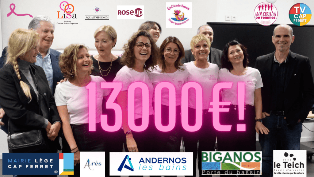 OCTOBRE 13000€ RÉCOLTÉS PAR NOS COEURS DE FEMMES