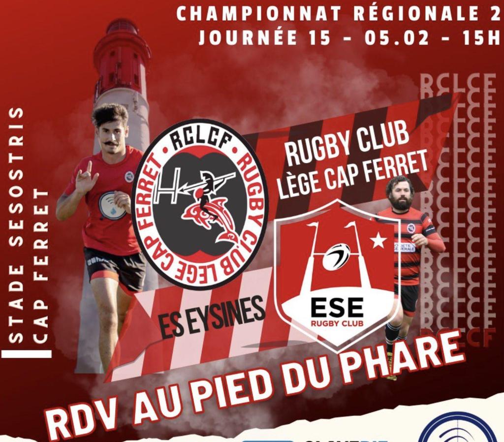 Match rugby lege-cap ferret 5 février 2023