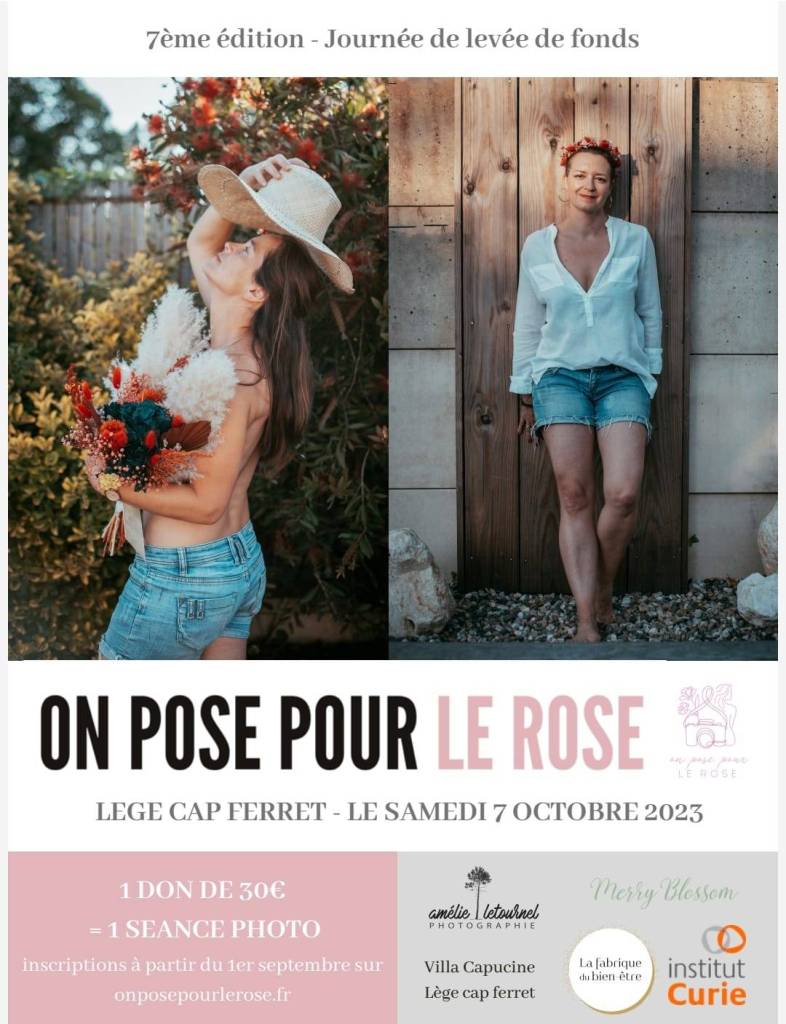 ON POSE POUR OCTOBRE ROSE AU CAP FERRET
