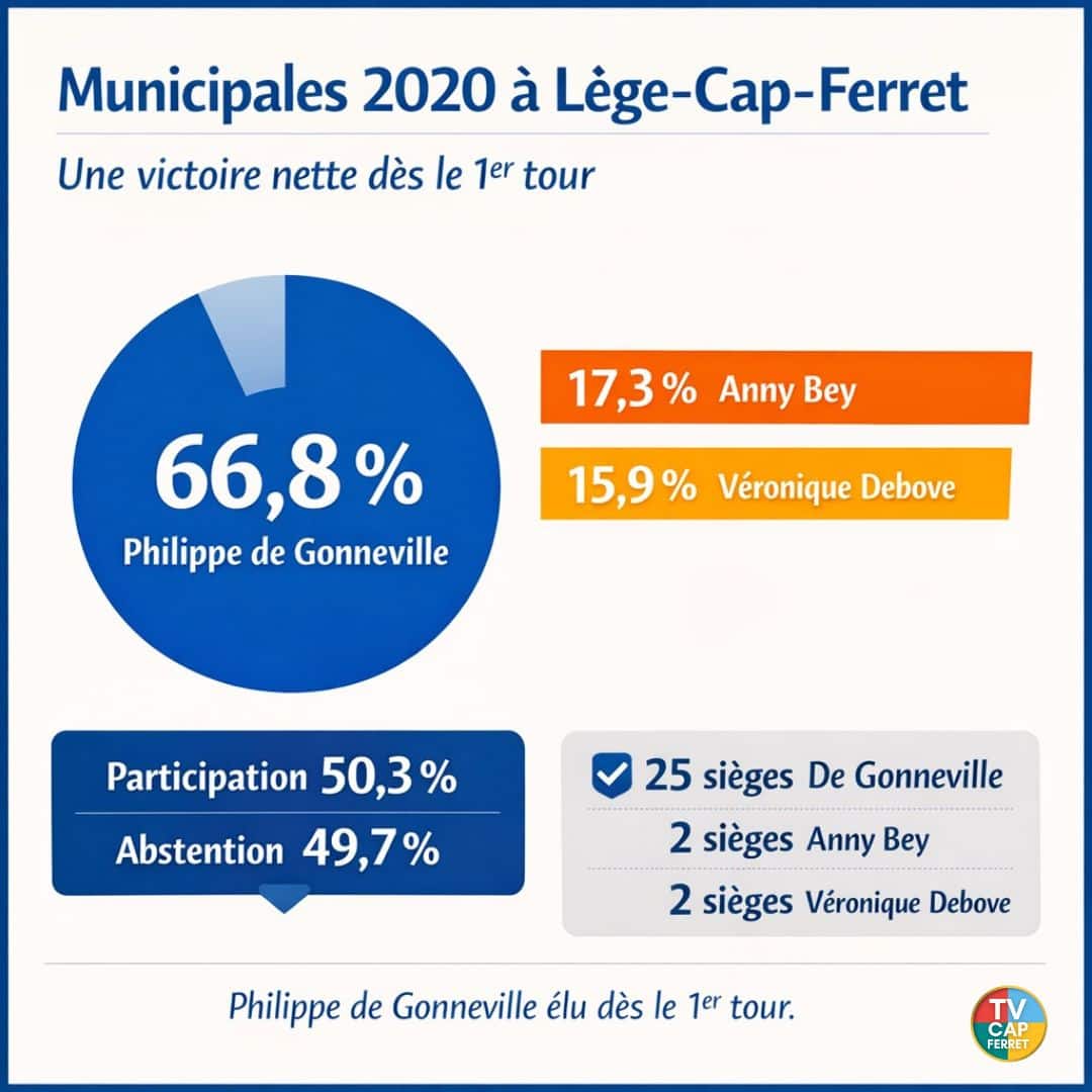 Résultats élections municipales Lège-Cap Ferret 2020