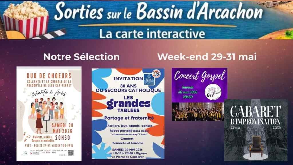 Que faire ce week-end sur le Bassin d’Arcachon ? Cabaret, gospel, solidarité et cinéma