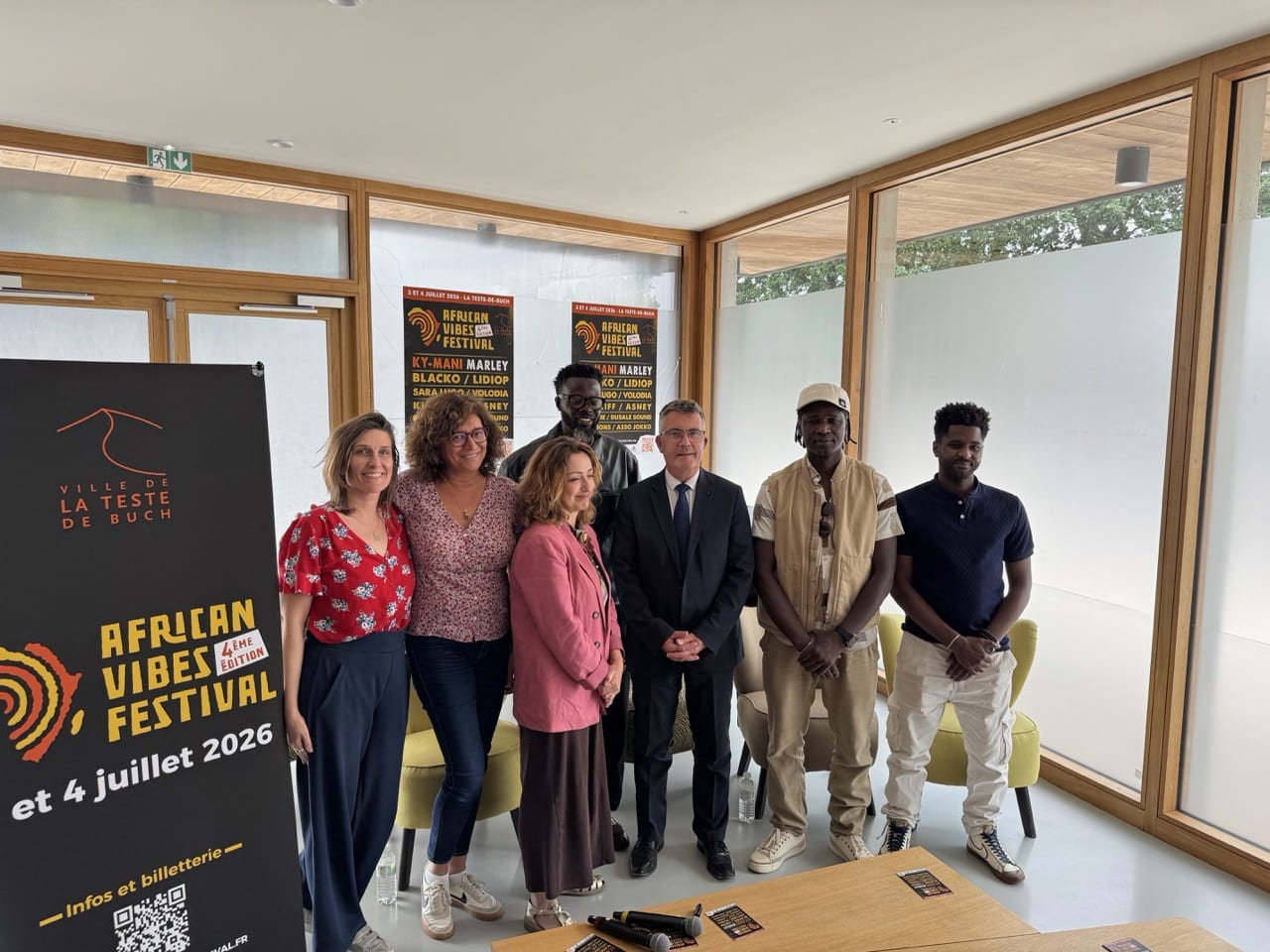Les acteurs de l’African Vibes Festival réunis lors de la conférence de presse au Théâtre Cravey