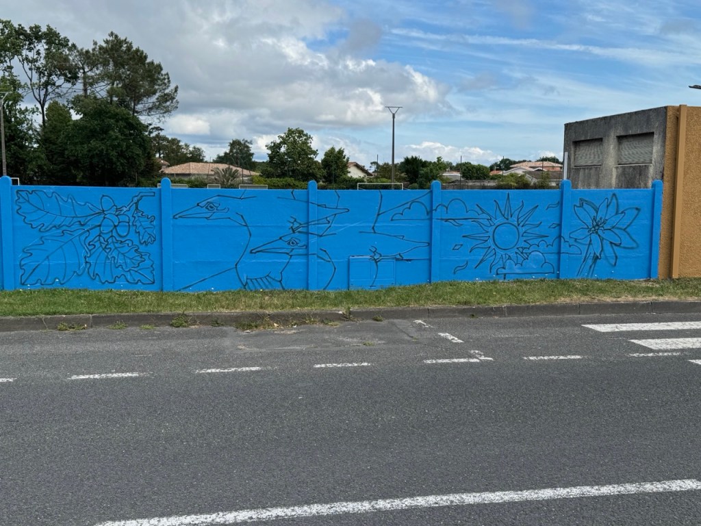 street art Arès fresque mur J1 04