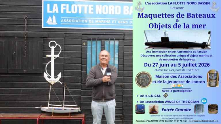 Exposition maquettes de bateaux à Lanton : La Flotte Nord Bassin présente ses objets de mer