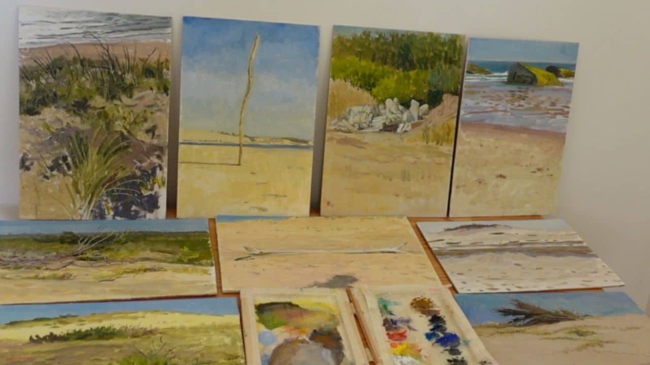 Peinture d’Alfonso del Moral réalisée au Cube du Ferret