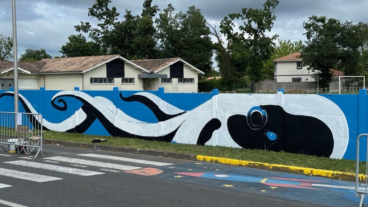Street art à Arès, la fresque se raconte en images