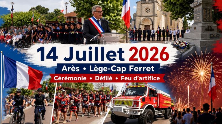 14 Juillet 2026 : d’Arès à Lège-Cap Ferret, la fête nationale en images