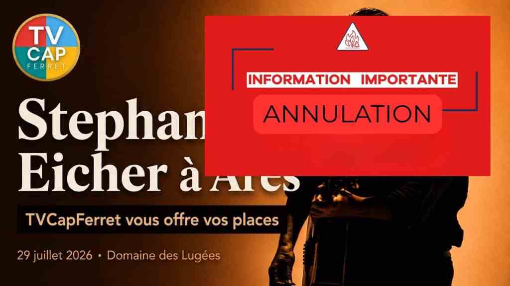Stephan Eicher à Arès : concert du 29 juillet 2026 ANNULÉ