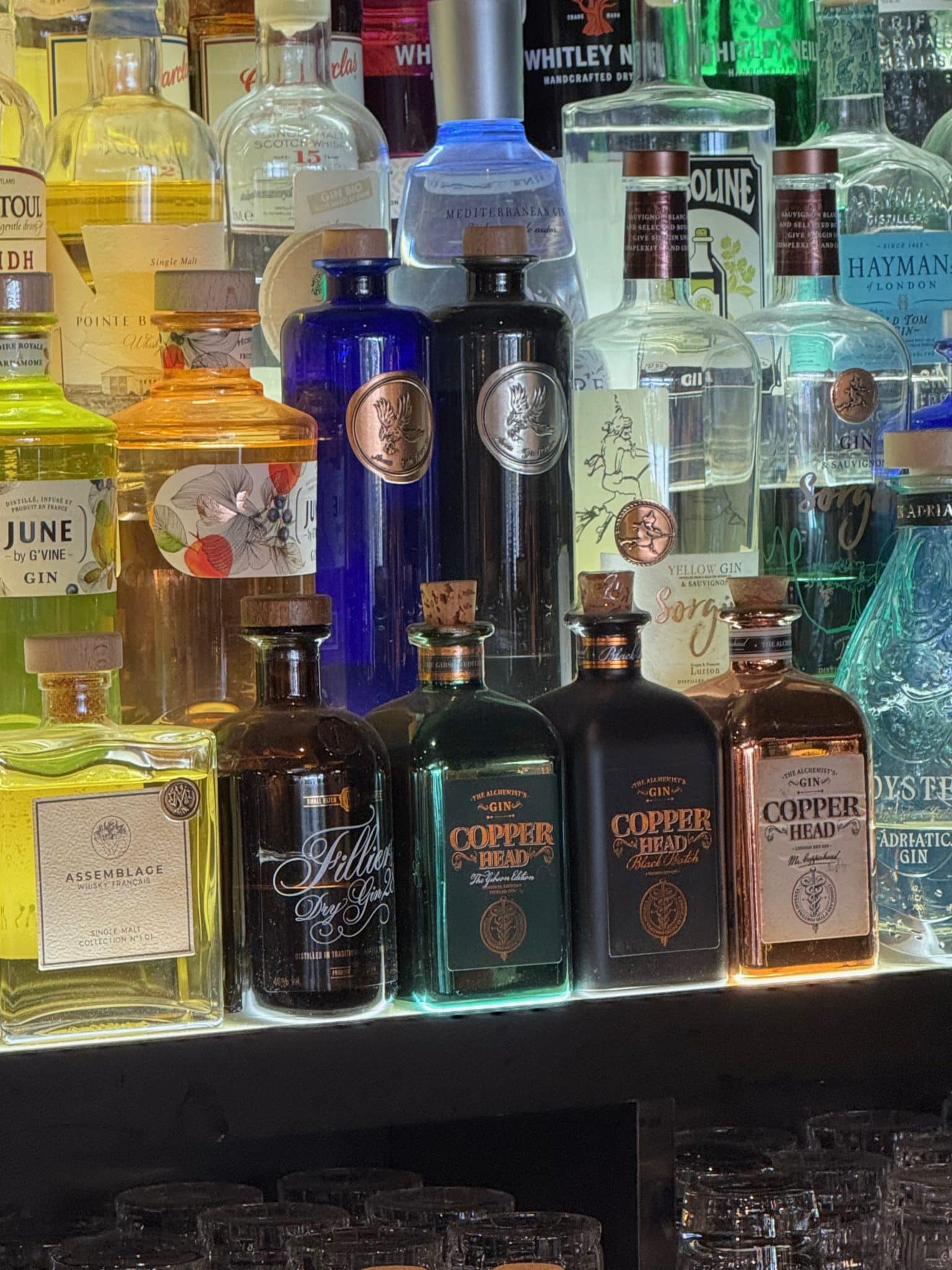 Spiritueux et gins AVEM de la Maison Mounicq au bar de La Madrague
du Cap