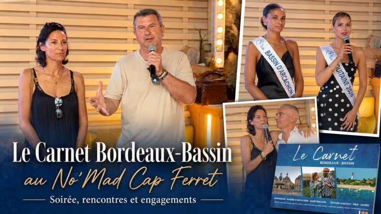 Soirée Le Carnet Bordeaux-Bassin au No’Mad Cap Ferret avec Victor Lelaidier, Christelle Gauzet, Pascal Bataille, Miss Aquitaine et Miss Bassin d’Arcachon