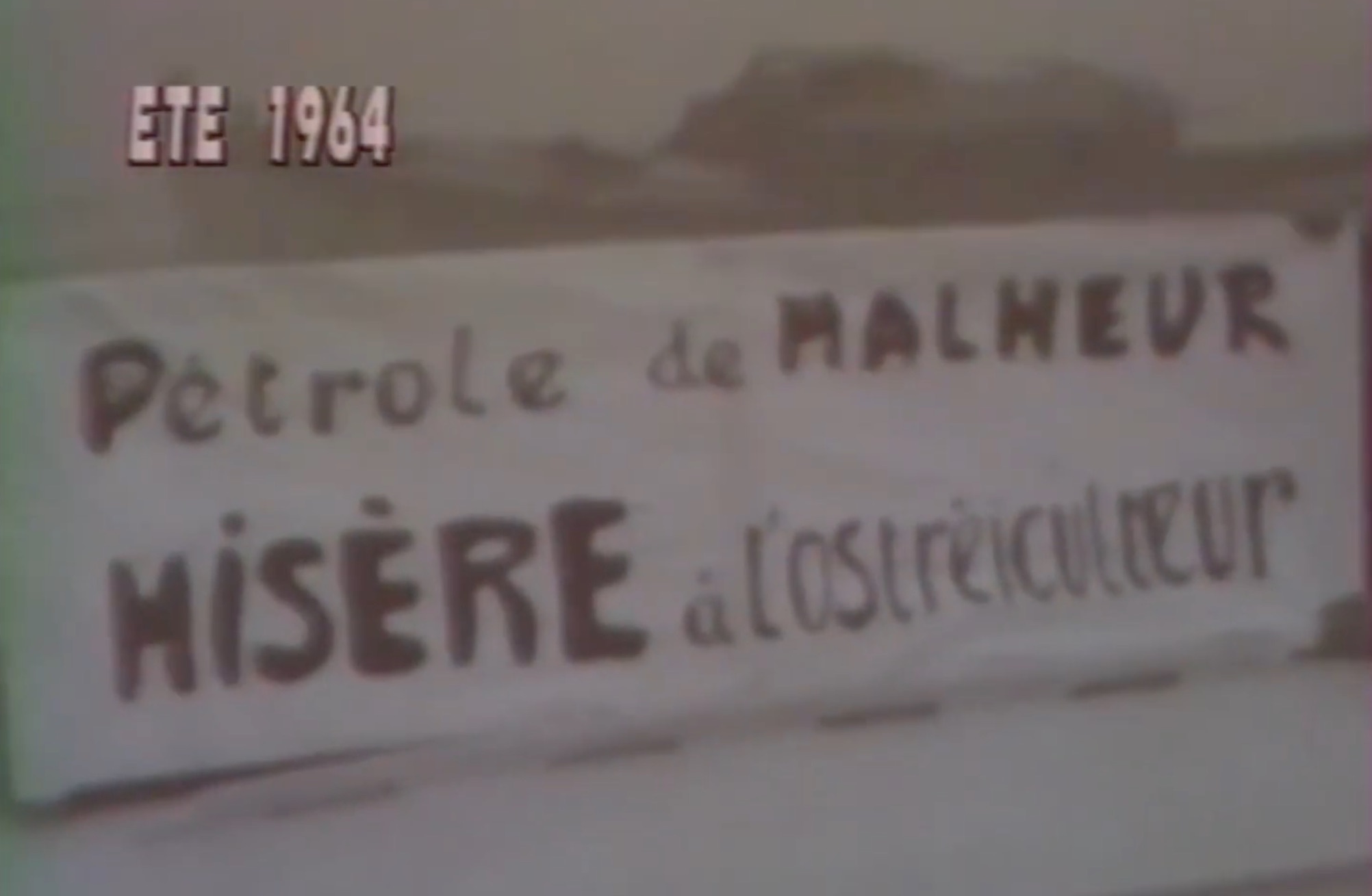 Manifestation des ostréiculteurs contre les projets pétroliers sur le Bassin d’Arcachon dans les années 1960