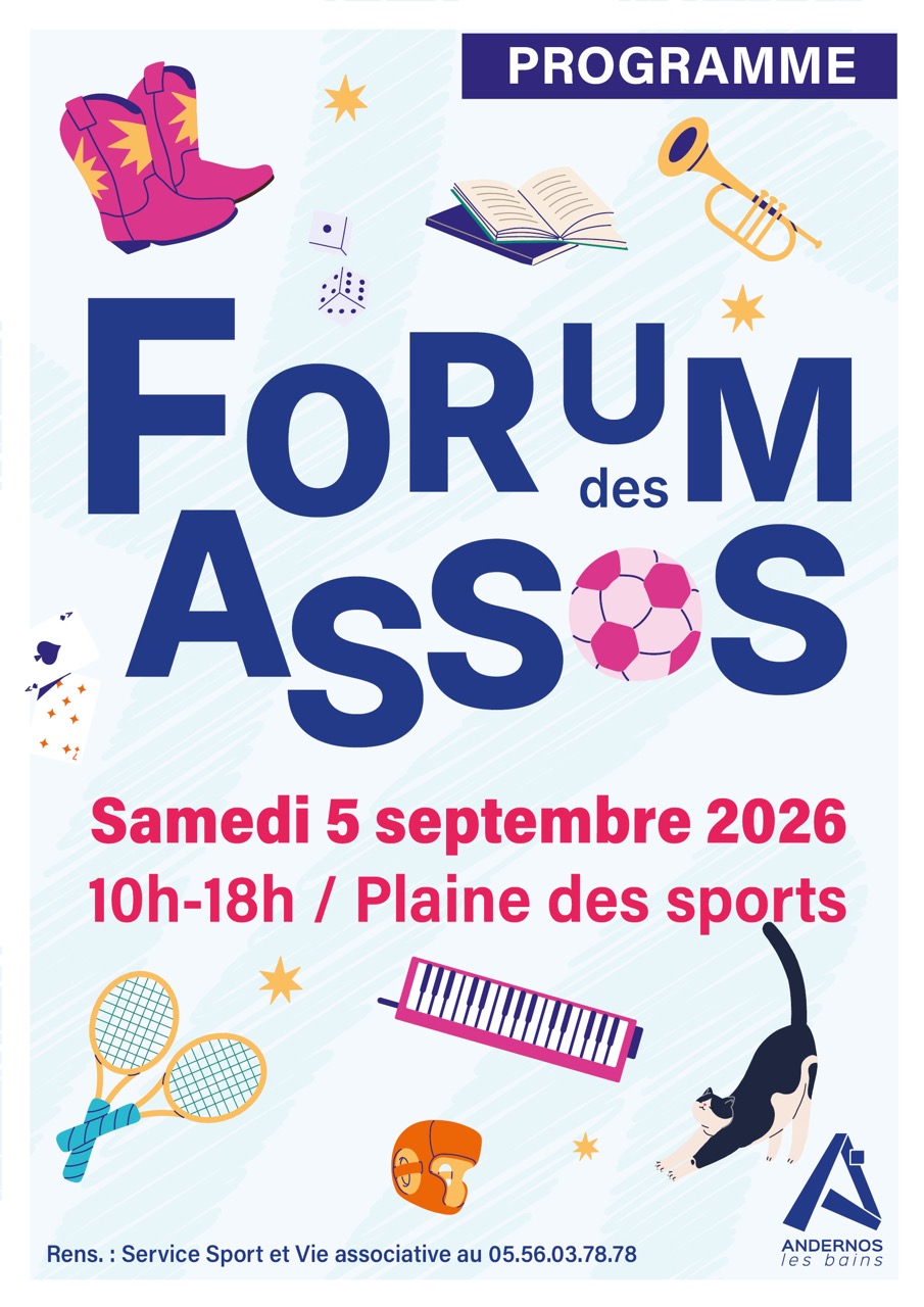 Programme du Forum des associations d’Andernos-les-Bains, samedi 5 septembre 2026