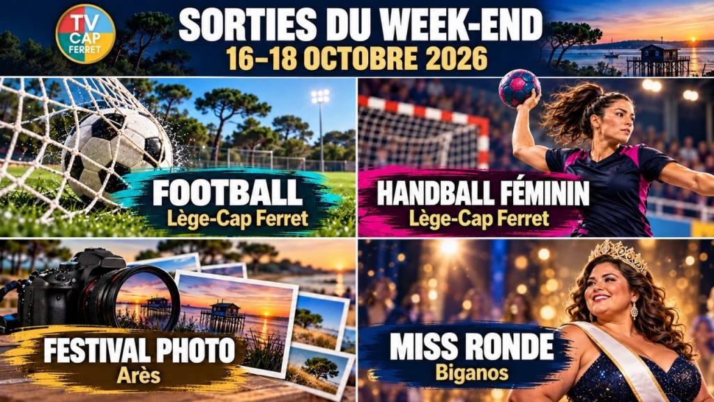 Sorties Bassin d’Arcachon : week-end du 16 au 18 octobre 2026